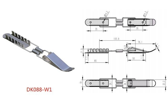 ISO9001 het zink plateerde Knevelklinken Anti Trillen het Met veerwerking voor Industriële Stofcollector